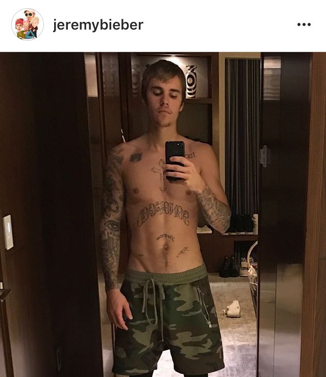 bieberdepth's tweet photo. when your man's too stubborn to reactivate his insta after making a big deal and deleting it so he posts on his dad's acc instead lmao extra https://t.co/ARdQik3MHa