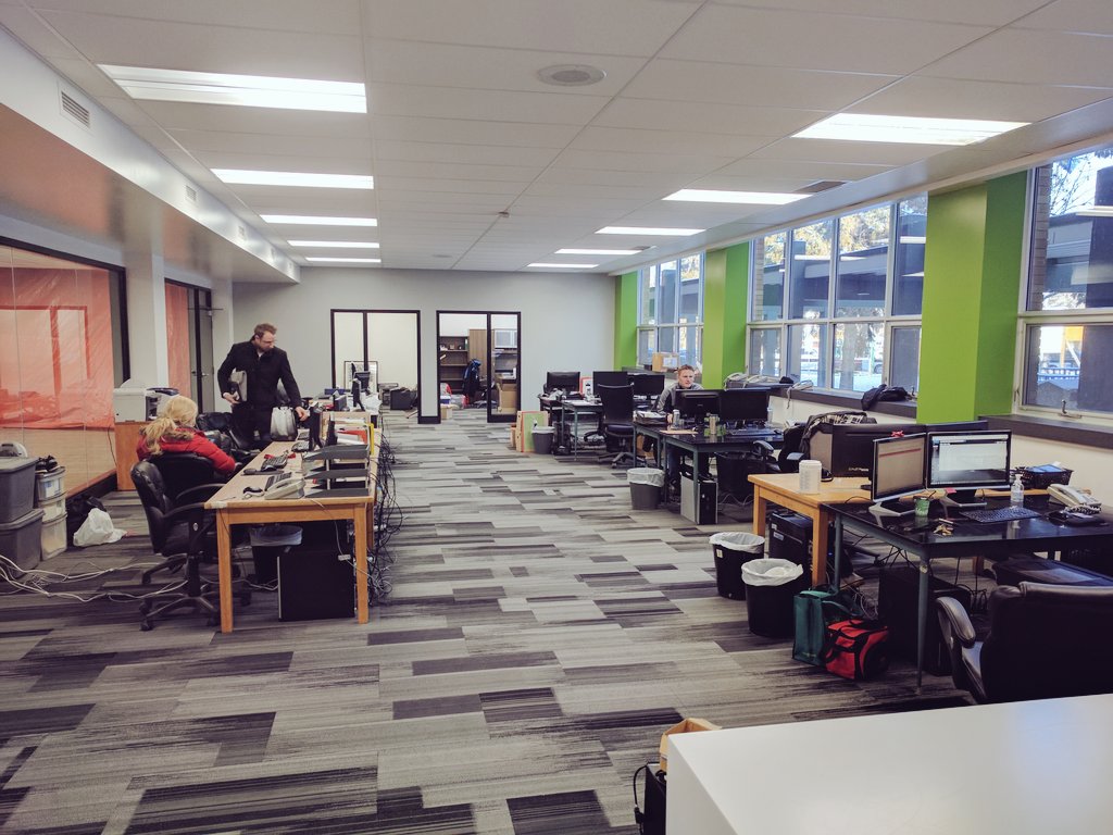 AAD_Edmonton's tweet photo. The new Vimy AAD office is open for business beside the new student gathering area! Next step: getting our new furniture. #VimyRenos https://t.co/ERb6blOpec