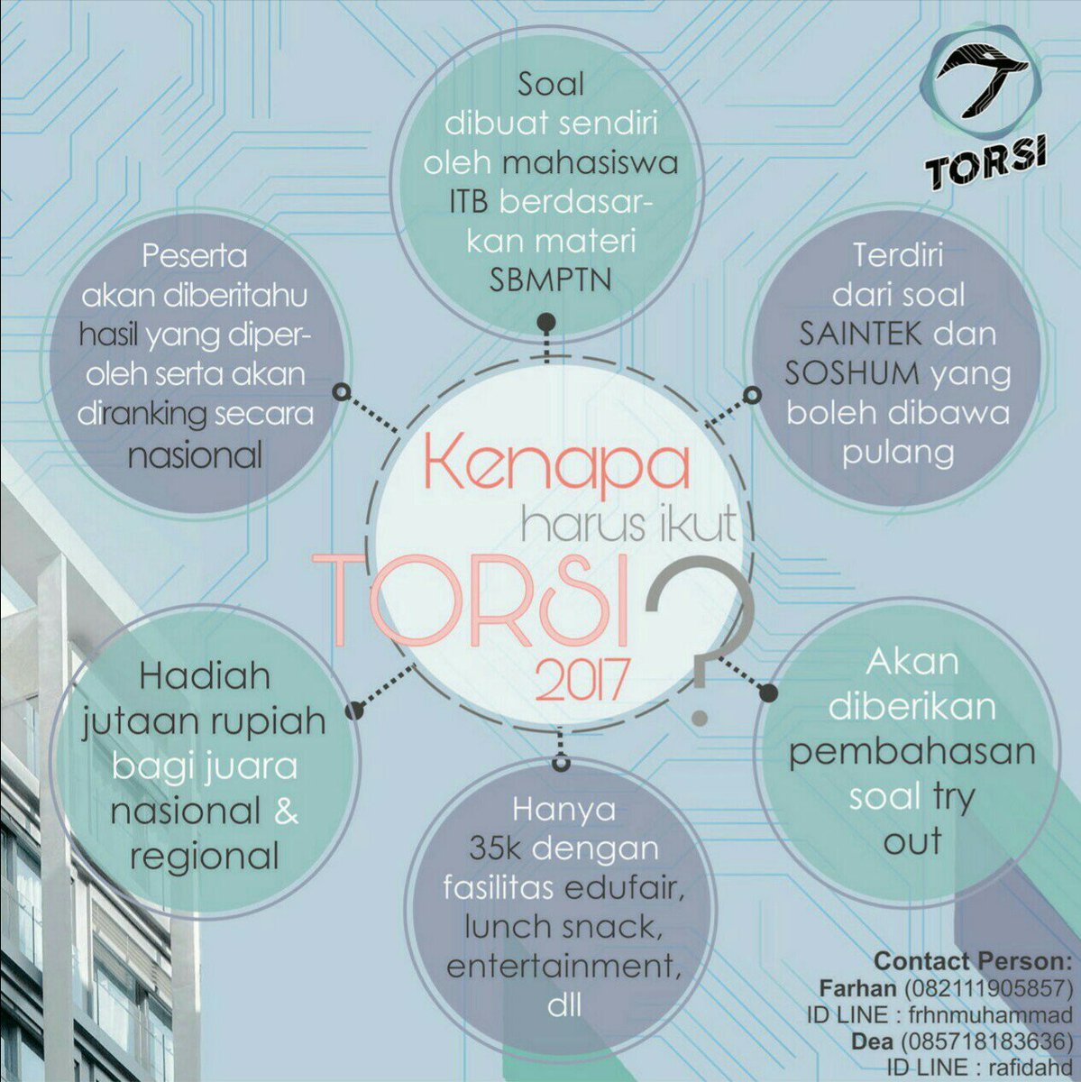 TORSI2017's tweet photo. Sekarang kami akan jabarkan, mengapa kalian harus ikut TORSI? Yuk dibaca infografisnya! #DareToRotateTheFuture? https://t.co/a3EW3w04ov