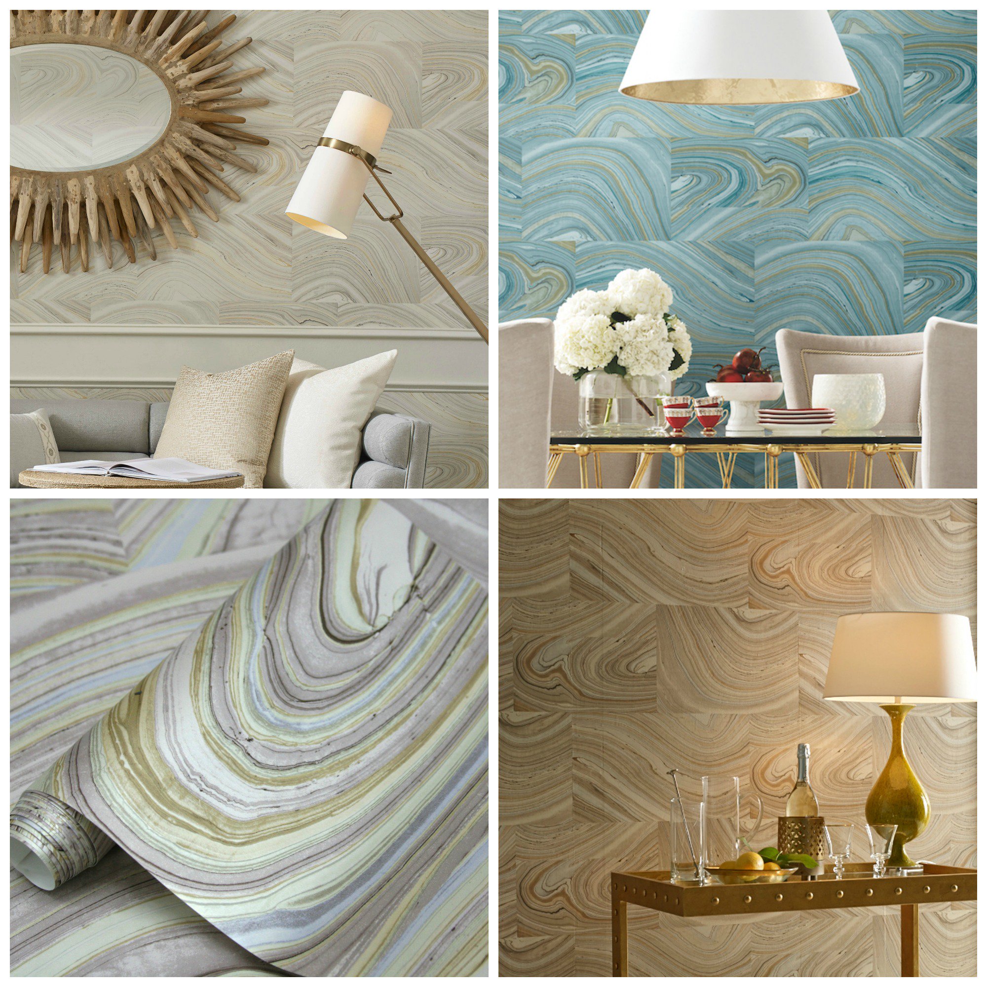 York Wallcoverings Candice Olson Modern Nature 2nd Edition Blue and Gold  Perfect Petals Wallpaper OS4202  Bellacor