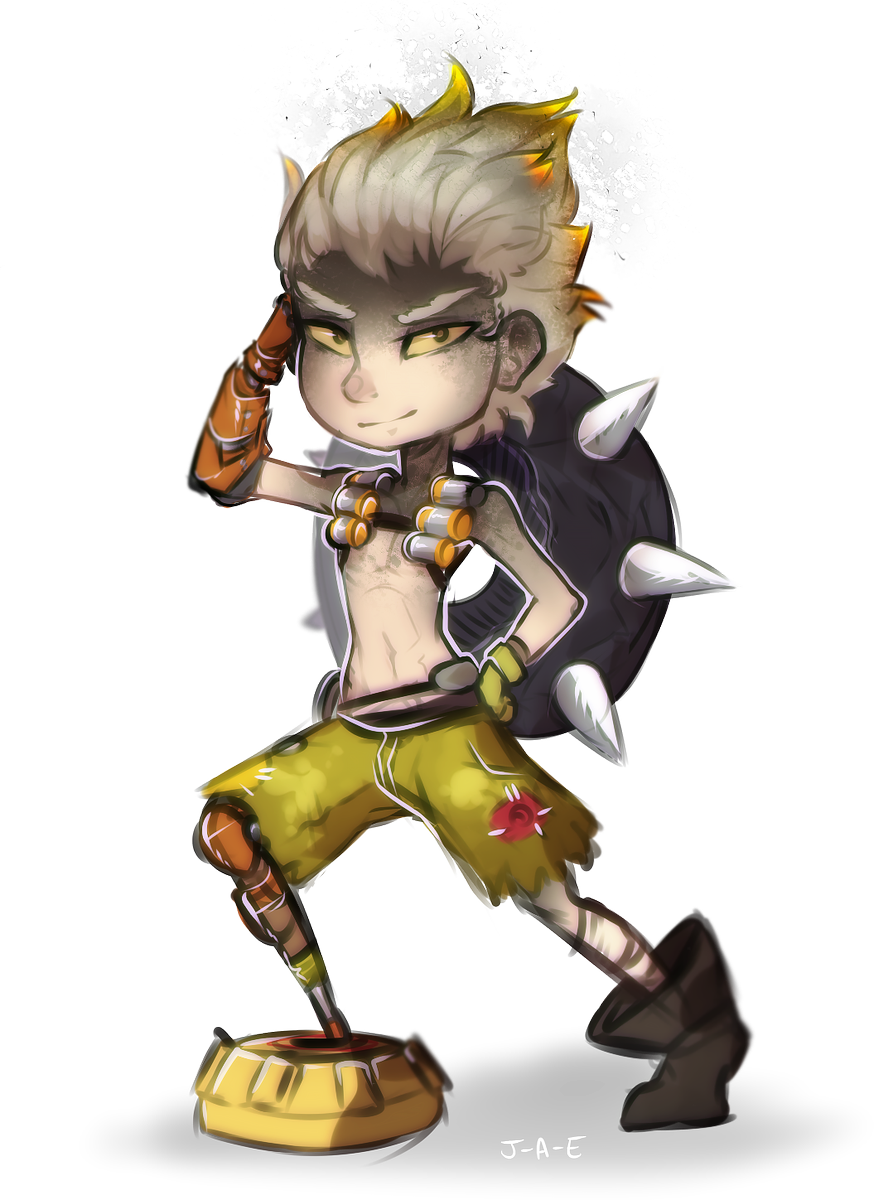 #Overwatch #Junkrat chibi drawing I did a little bit back }}