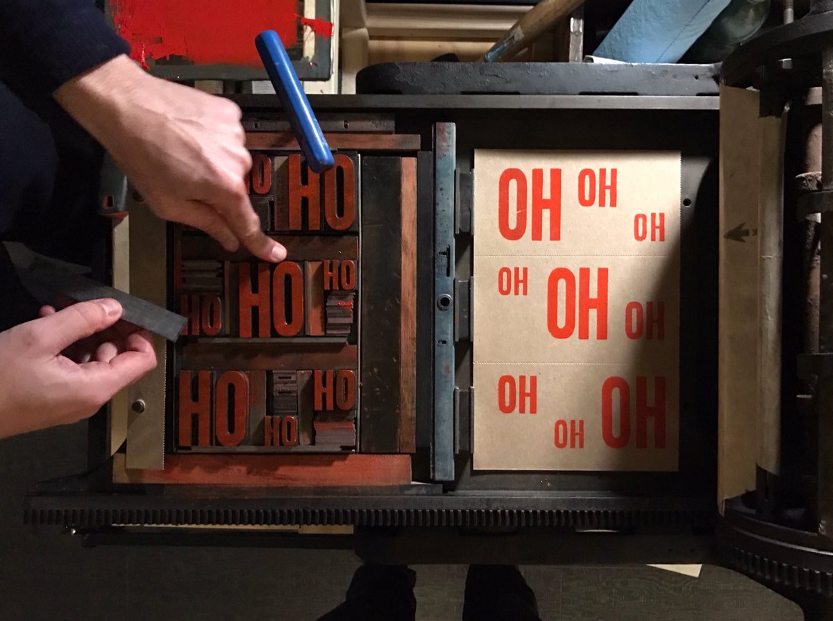 That was fun. Thanks to the 80+ folks who came out and letterpress printed with us on our mobile press @passagewaysCHA last night.