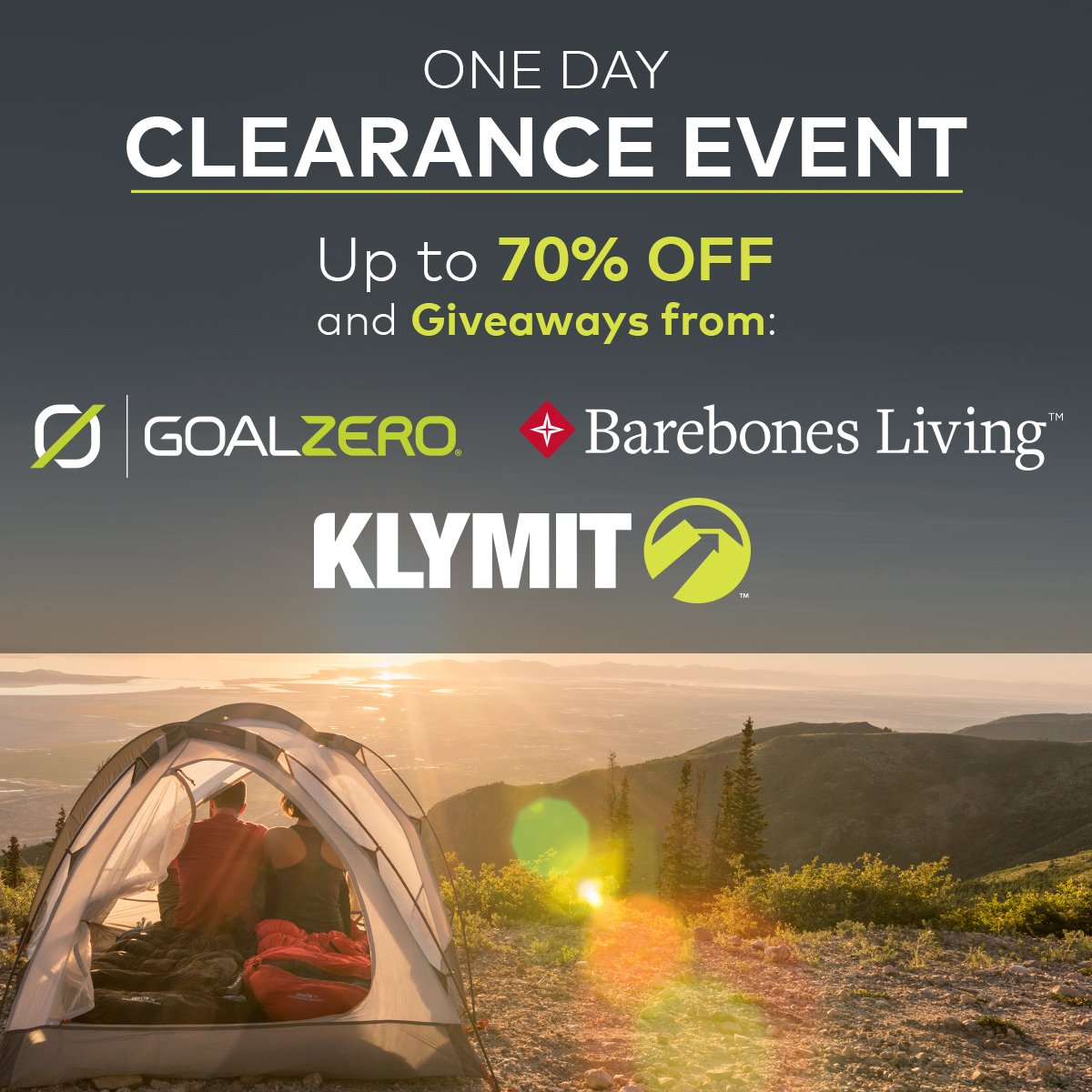outsidemedia's tweet photo. Looking for some rad gear? Join @klymit and friends TOMORROW at GoalZero, 675 West 14600 South, Bluffdale UT, from 9 am- 2 pm. #Klymit https://t.co/1nBRMfLjaj