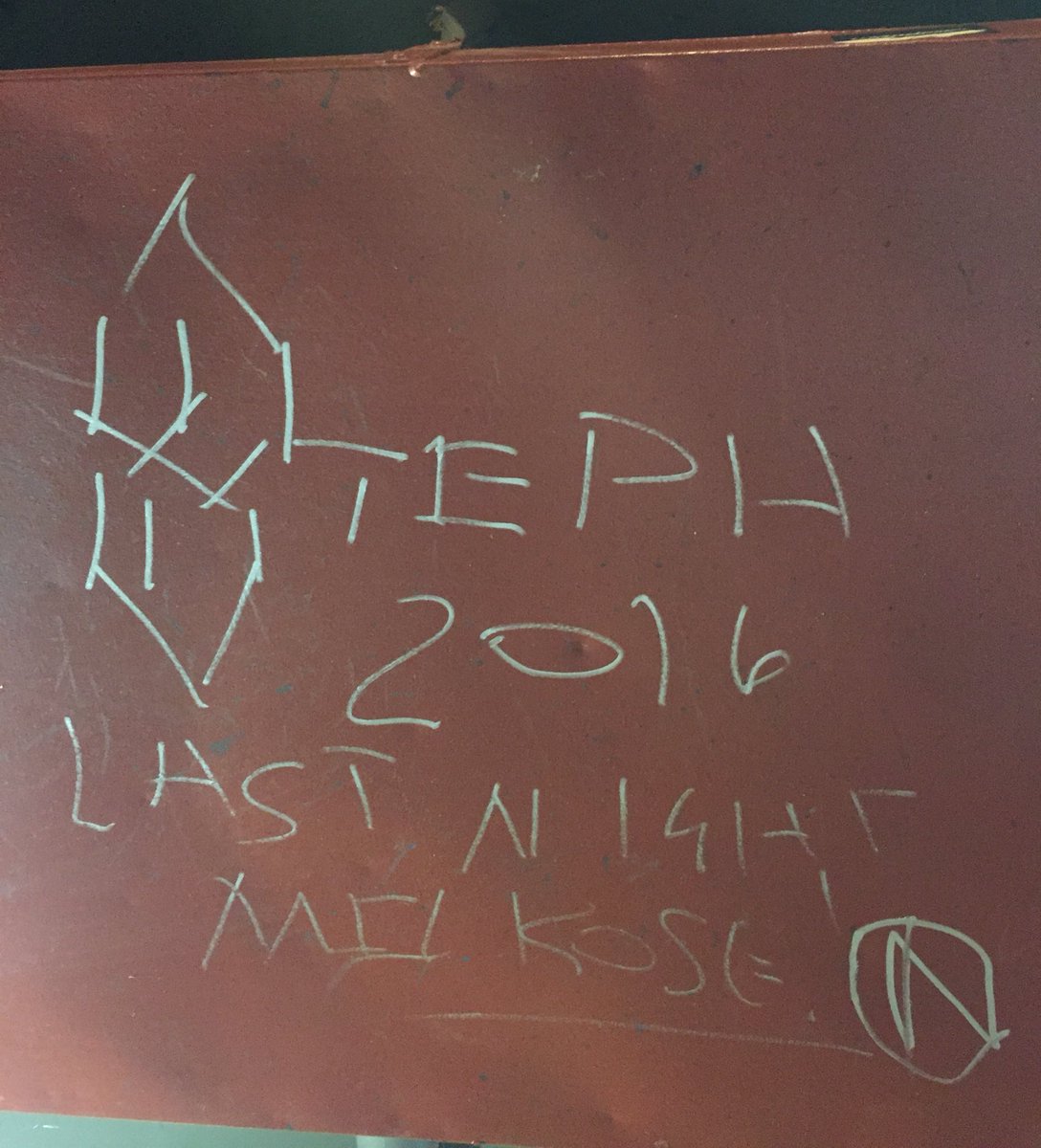 Clearly Steph meant last night at billiards until the reopen... #seeyousoon #writingsonthewall