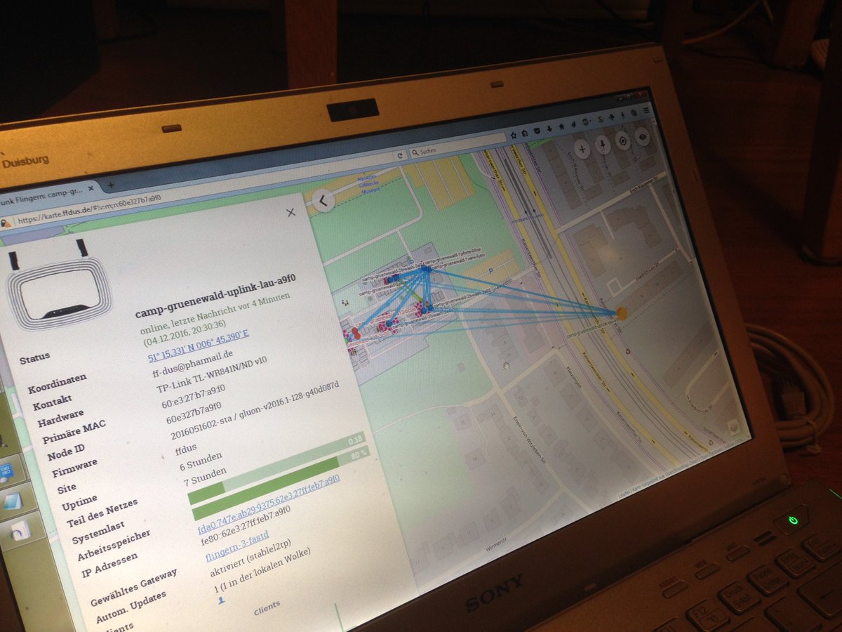 Der zweite uplink für die Unterkunft Grünewaldstr steht und sorgt für 25Mbit netto. Eine deutliche Verbesserung, die bei allen gut ankommt!
