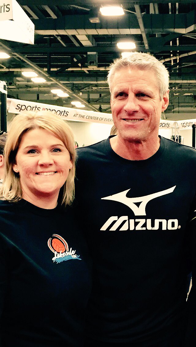 Meeting USA Womens Team Coach and volleyball hero, Karch Kiraly at the AVCA Coaching Clinic! #Starstruck