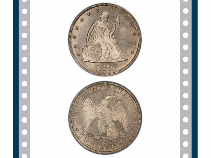 BRareCoins's tweet image. 20-Cent Pieces were short-lived; only issued from 1875 to 1878.