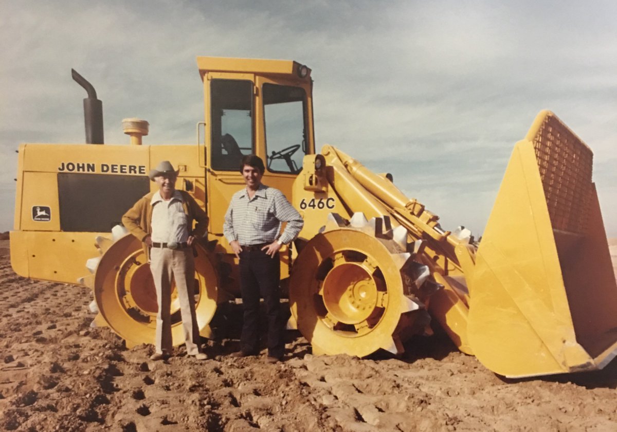 CaronCompactor's tweet image. 1980 ~ Caron Compactor Company
JD 646C w/CARON wheels &amp;amp; teeth.
Fred Caron (l), James Caron (r)