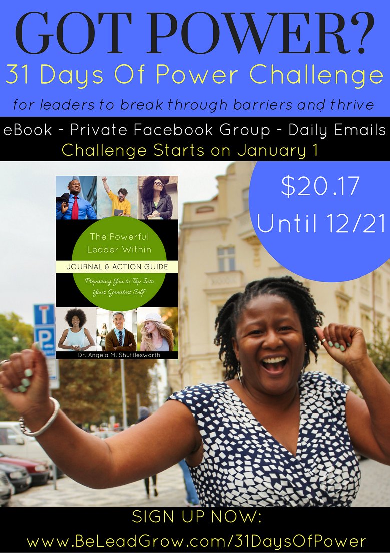 BeLeadGrow's tweet photo. {SPECIAL OFFER} In #31DaysOfPower Challenge we will identify and overcome barriers so #leaders can thrive! Currently $20.17 for 2017!! https://t.co/J6bLAgpokz