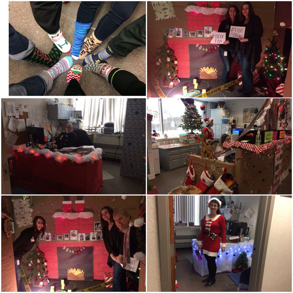 Allegan Probation and Parole office decorating contest.  The winners: Agents Clark Groom and Mersman #FOAStrong