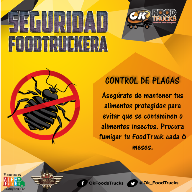 #Seguridad #Foodtruckera 
Recuerda que para tener tu #Foodtruck higiénico debes haces periódicamente fumigaciones y limpieza profunda.