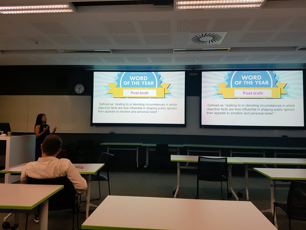 fionasuwana's tweet photo. @Meg_Zeng is opening her sharing of *Rumour* in China with word of the year #Oxford *Post-truth* ^_^ #XR2016 #Crossroads2016 #conference https://t.co/WRGsFHVkrM