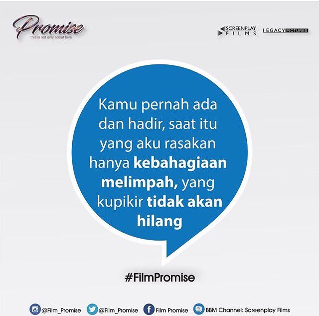 SCP_Films's tweet photo. Karna kehadiaran mu adalah anugrah dalam hidupku !!
Mention pasangan/teman yg selalu hadir dalam hidup kamuu #promiselovers !! #FilmPromise https://t.co/aFsESICchc