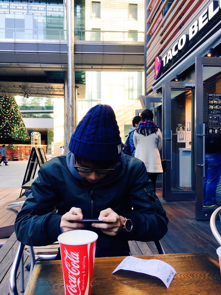 いや、汐留なう。