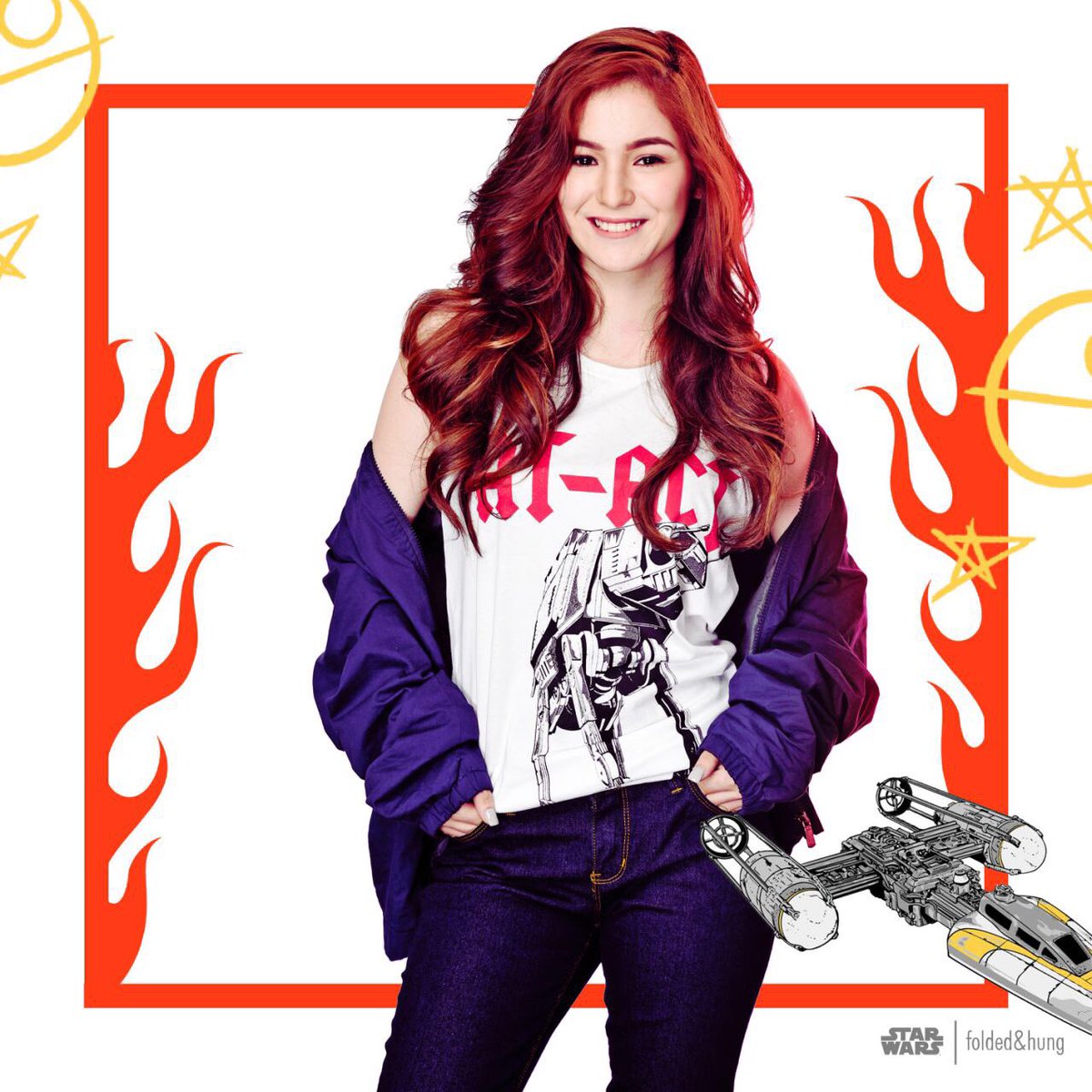 foldedandhungph's tweet photo. @itsbarbieimperial gets her glam rock on! 
Catch Starwars | folded&amp;hung collection in stores! 🛍💕
Join #TheFashionForce 
Wear #FHStarwars https://t.co/ZRDHPV7GiK