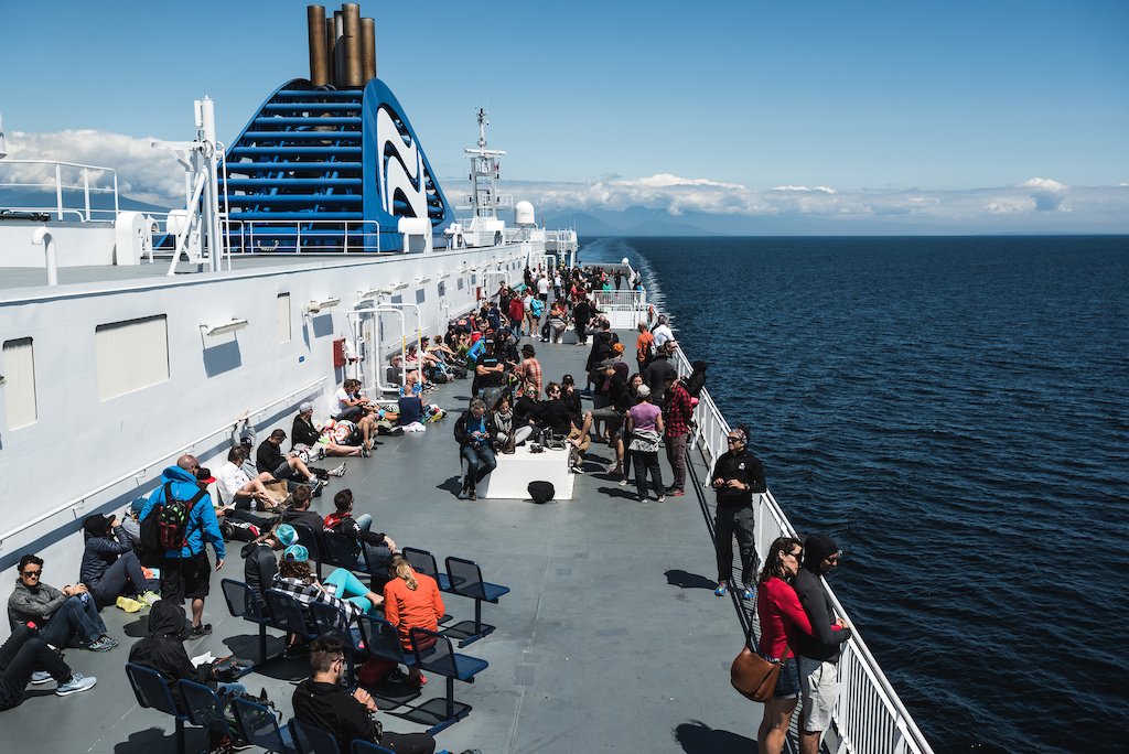 BCBikeRace's tweet photo. It takes a @BCFerries ride to get to stage one at the BC Bike Race. 📸 @DaveSilverPhoto #mtbBC #exploreBC #bcbr2016 https://t.co/6hBlv3FyPm