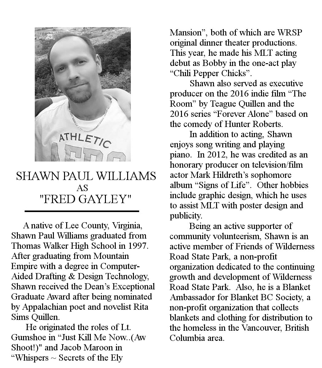 spwilliams127's tweet photo. My bio for MLT's production "Miracle on 34th Street". #actorbio #theatre #virginiacrossroads #acting https://t.co/EyFDF6iByE