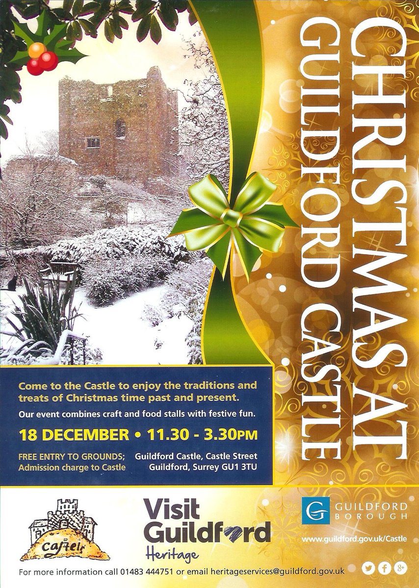 GuildfordLib's tweet photo. TOMORROW! 11.30am-3.30pm #Medieval #Christmas comes to #Guildford Castle! #C14th @GuildfordBC @guildford_s @GuildfordTIC @pastpleasures1 https://t.co/hdW5w2mI3V