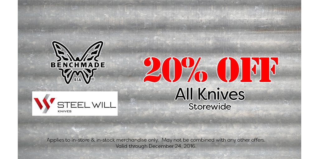 AZShootersWorld's tweet photo. People chuckle when I say my Steel Will knife is beautiful.  But, ohh, when they see it.  Now, you can give that gift.  ALL Knives 20% Off. https://t.co/iGTFAjjhnS