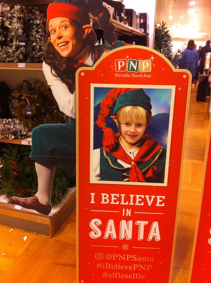 PNPSanta's tweet photo. My Do-Good Elves have taken over your local John Lewis store again, today! Don't forget to pose for your #elfieselfie!  @johnlewisretail https://t.co/ijqlSBJ2ZF