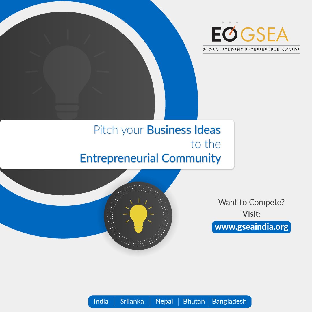 Dont wait around to take important decisions, pitch your #businesideas to #entrepreneurialcommunity judges at EOGSEA regional competition.