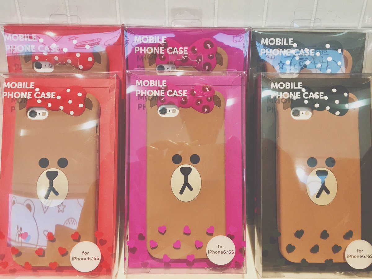 Line Friends Store原宿 ついに チョコちゃんのiphoneケースが入荷しました サイズは6 6s 6plusをご用意しております リボンの柄は3種類ございます とっても可愛いのでぜひこの機会にiphoneケースをチョコちゃんにチェンジ してみてはいかが