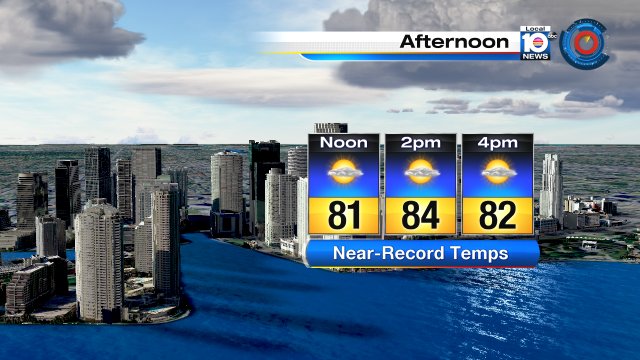 Super warm weekend for #SouthFlorida Forecast high today 84° https://t.co/9IRVS0qALn