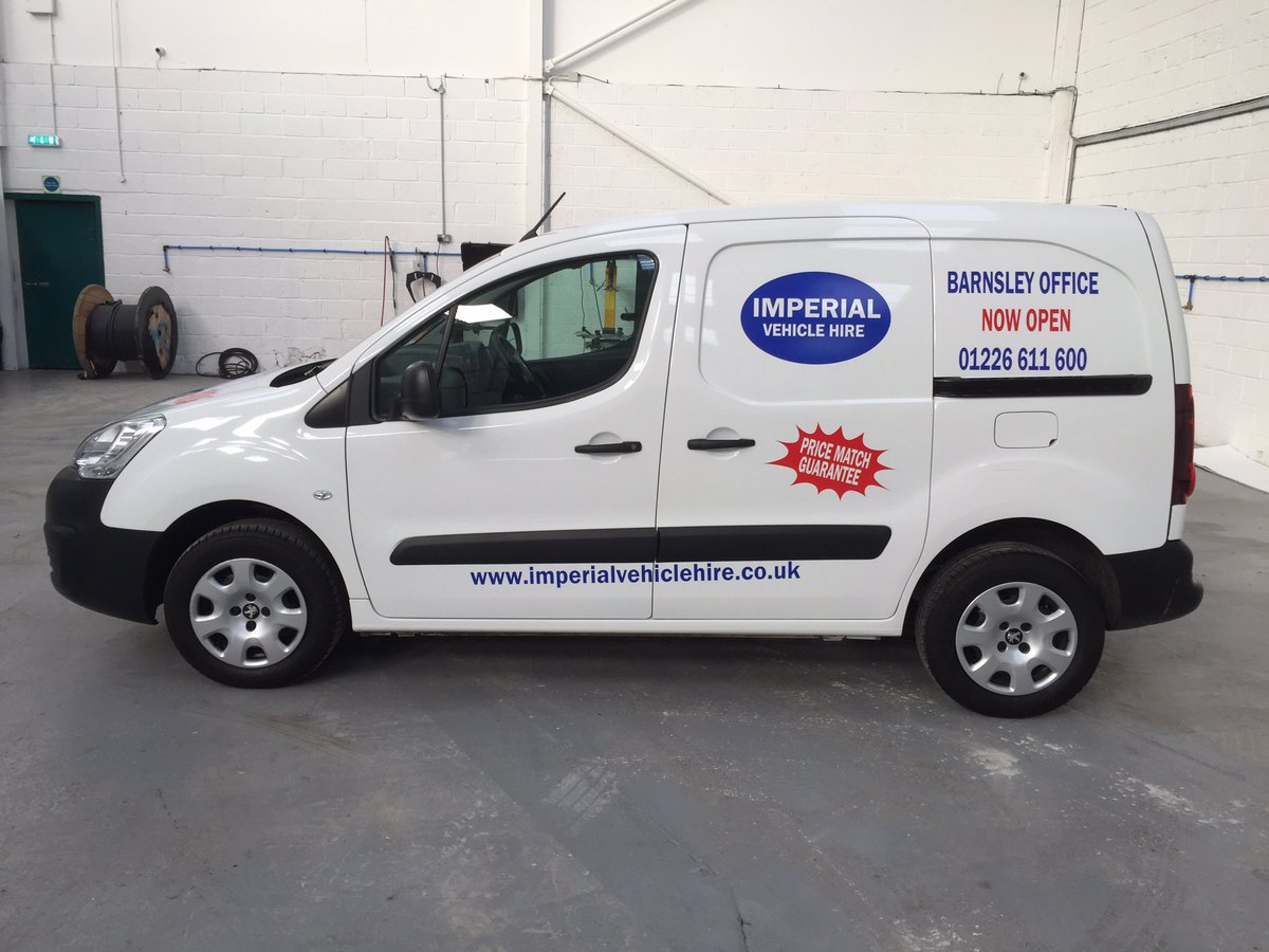 ImperialVH's tweet photo. The new Imperial Barnsley depot vehicles being sign written. https://t.co/gEeg7RRnMf