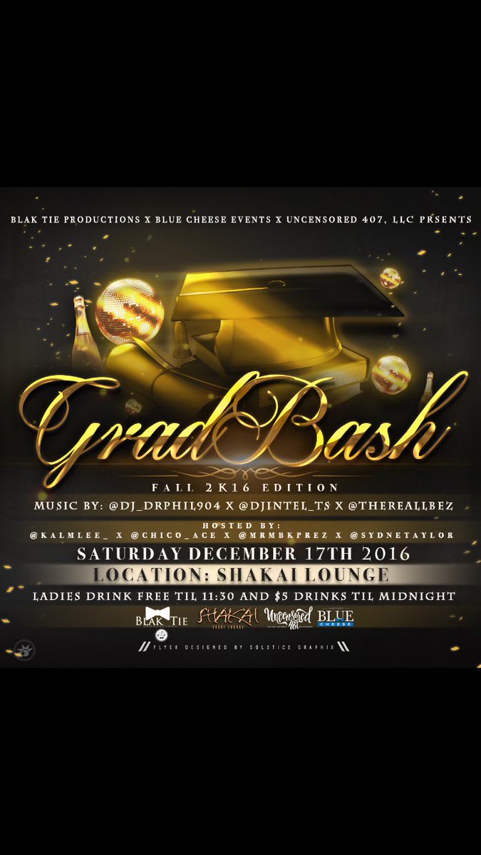 SydneTaylor's tweet image. The celebration will be real tonight!! Be sure your at Shakai Lounge!!! #GRADBASH2k16