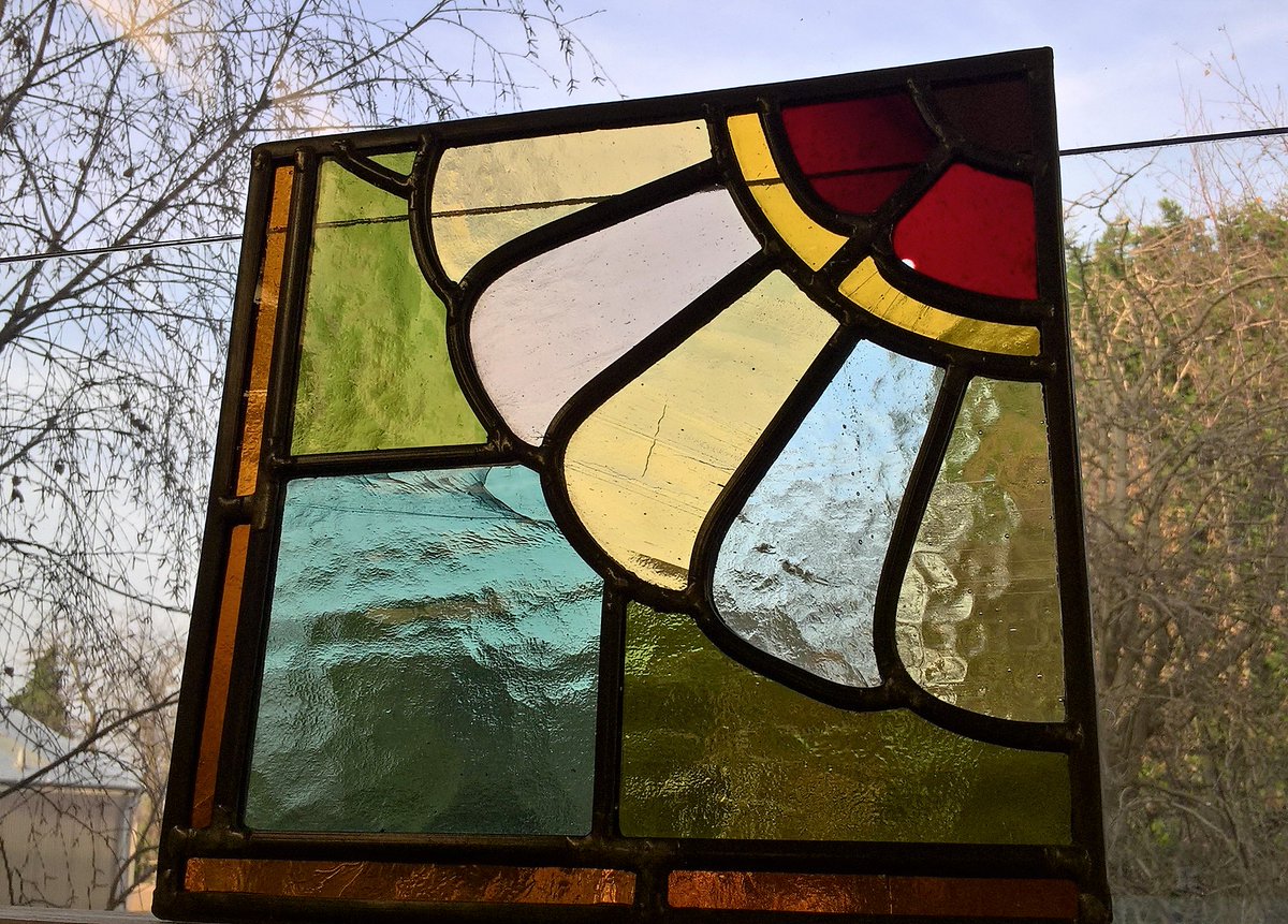 TransparentGS's tweet image. Restoration of several Victorian Stained Glass Door panels #OnTheWorkbench this week