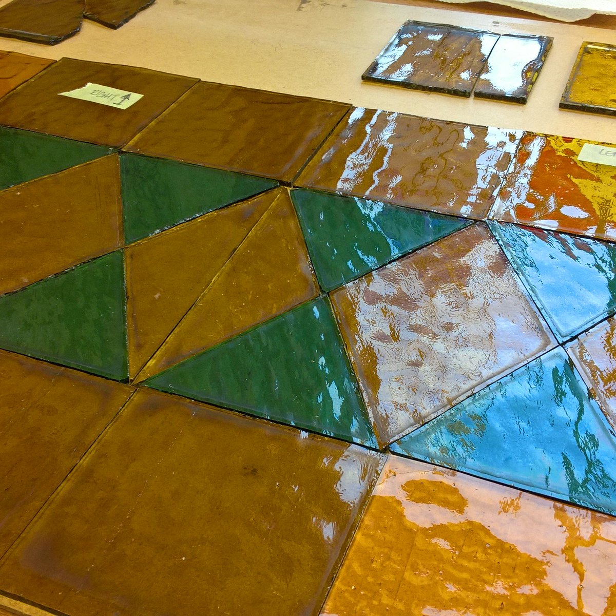 TransparentGS's tweet image. Restoration of several Victorian Stained Glass Door panels #OnTheWorkbench this week