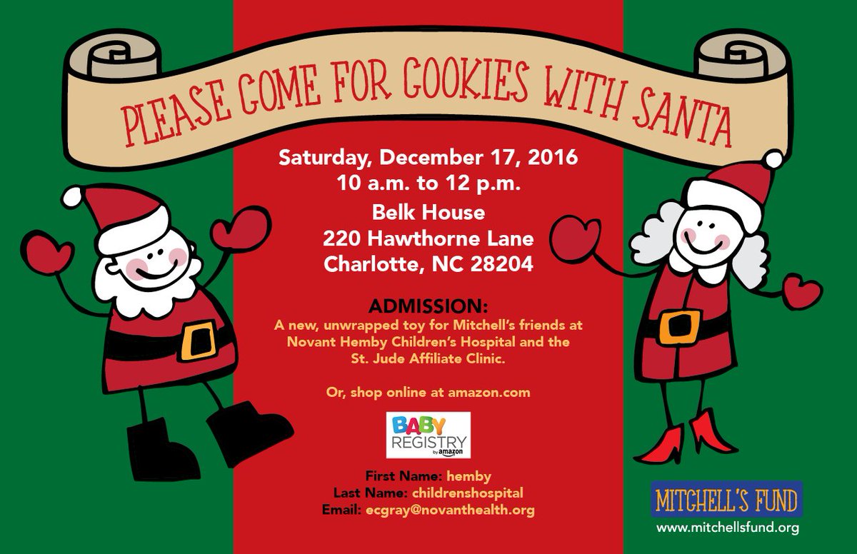 Hey, #clt parents, kids want to see Santa, but you hate the mall? Go to Novant TODAY for a more special meeting w/ the bearded guy.