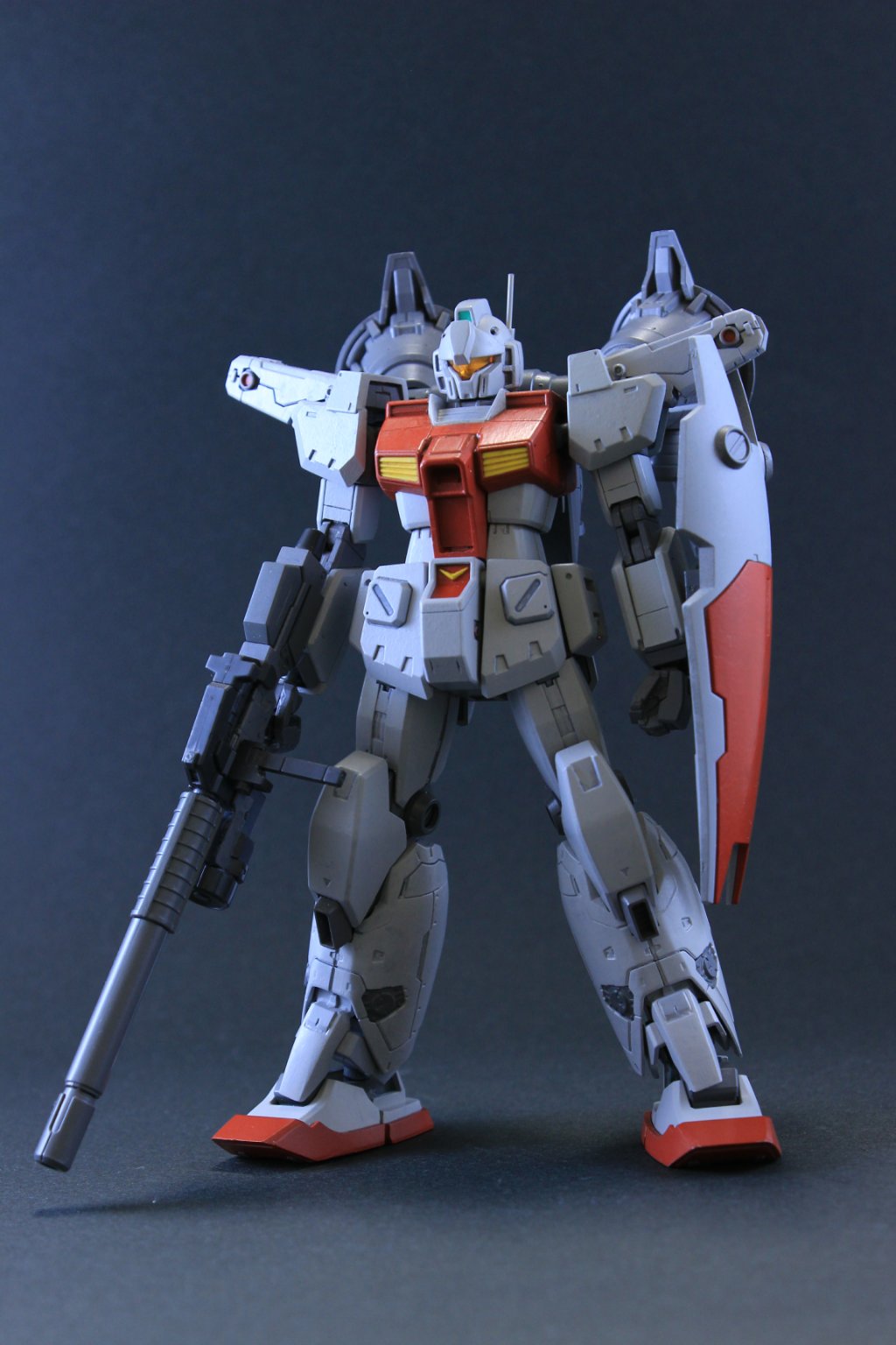 ヤマトタケル Hgジムカスタムとrgフルバーニアンのミキシング ジムカスタム高機動型完成しました 各部バーニアを市販品に置換 ジムカスタム部分をフルバーニアンのディテールに負けないよう作り込んでいます ライフルはシステムウェポンの物を加工しま