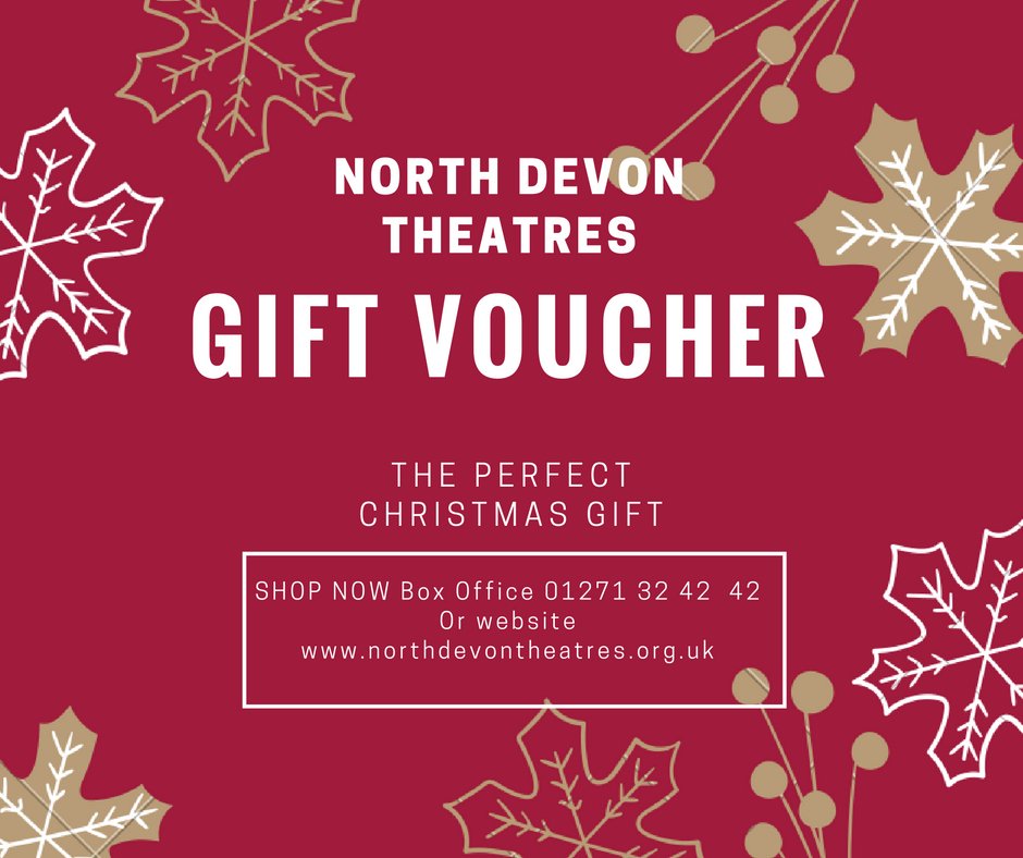 BarnstaplePanto's tweet photo. Struggling to find the perfect Christmas gift? Our gift vouchers apply for both the Queen's &amp; Landmark Theatre and last for an entire year! https://t.co/ia27YYZIGW