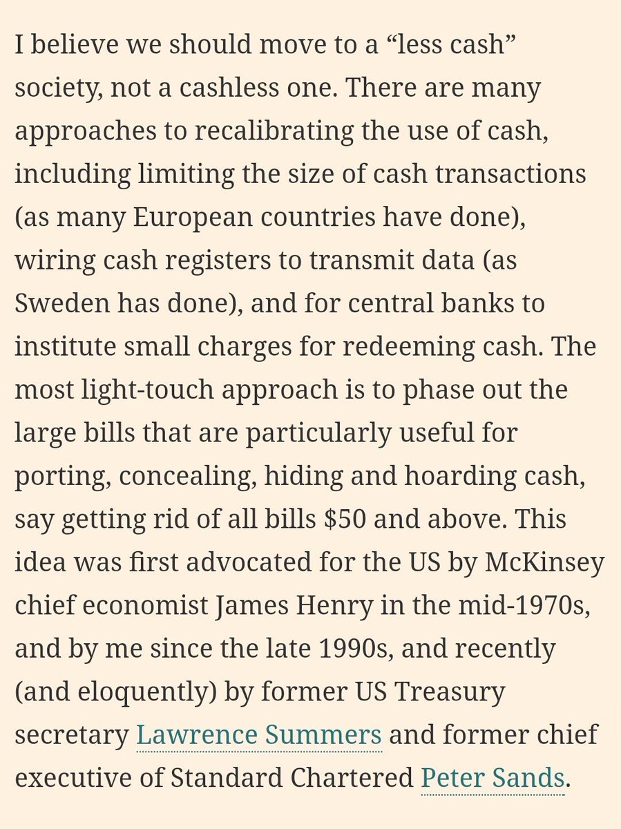 On cashless versus 'less cash' @FT #TheCurseofCash