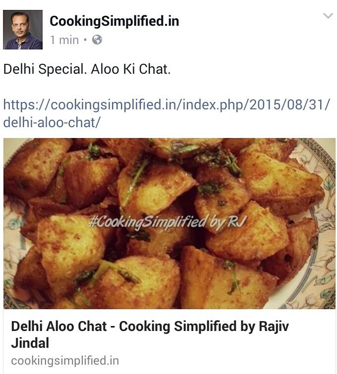 Delhi ki Aloo Chat.

cookingsimplified.in/index.php/2015…

#CookingSimplified  #RajivJindal  #RJSCravings   #FoodPorn  #Foodies