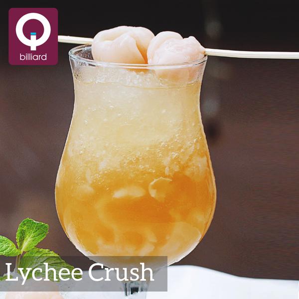 Need to boost up your game? Try this perfect mixture of Lychee, Apple Juice and Honey. #QBilliardJkt