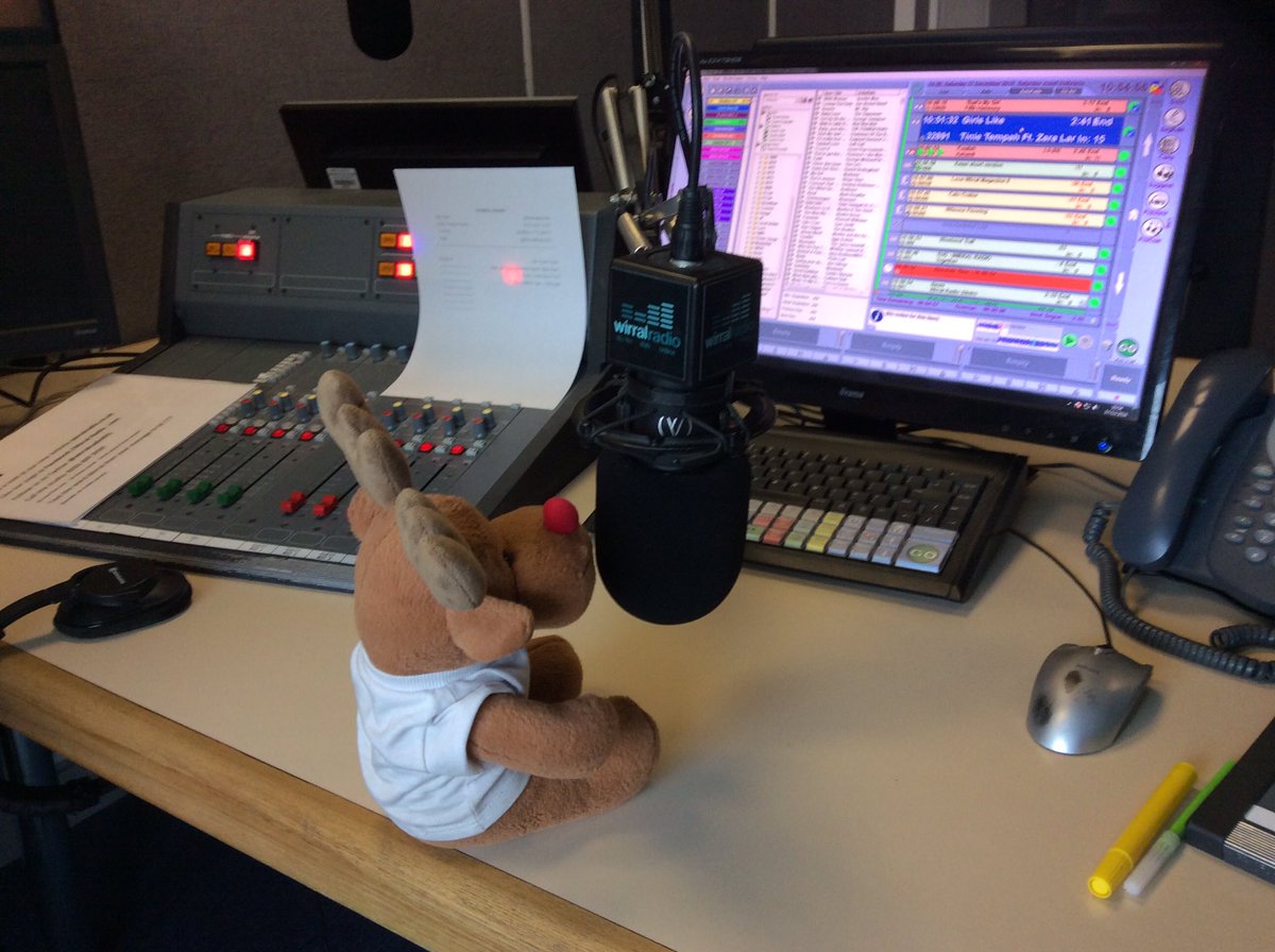 Rudolph s visit to Wirral Radio,  on air fundraising for BHF/DUK <a href="/SarahBr65932385/">Sarah Brown</a> @njs1281 <a href="/stevieo1968/">steven oliver</a> @WirralRadio921 <a href="/MARTX80/">Martin Cross</a> <a href="/JamesG39/">James Garland</a>