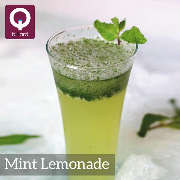 Hangout with friends today? Try our lemon-lime flavored drink made by Mint Spring, Lemon and Sugar. #QBilliard