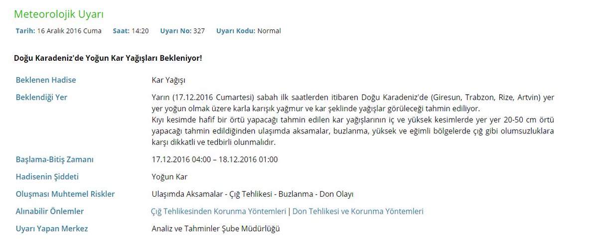 Doğu Karadeniz'de Yoğun Kar Yağışı