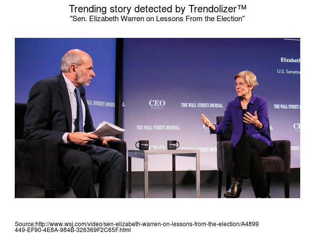 Warrenolizer's tweet image. Sen. #ElizabethWarren on Lessons From the Election #PaulMorse #WallStreetJournal... warren.trendolizer.com/2016/12/sen-el…