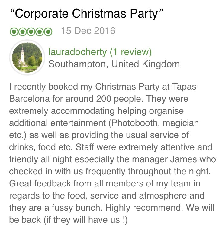 Another successful #Christmas #Party and a great @TripAdvisor review too! Well done team! <a href="/GuildhallSoton/">GuildhallSquare SO14</a> #southampton