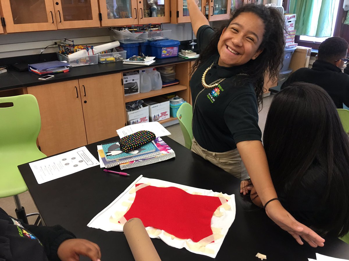 6th grade practicing their biomedical engineering skills designing knee braces. <a href="/BSTEMhartford/">Betances STEM</a>