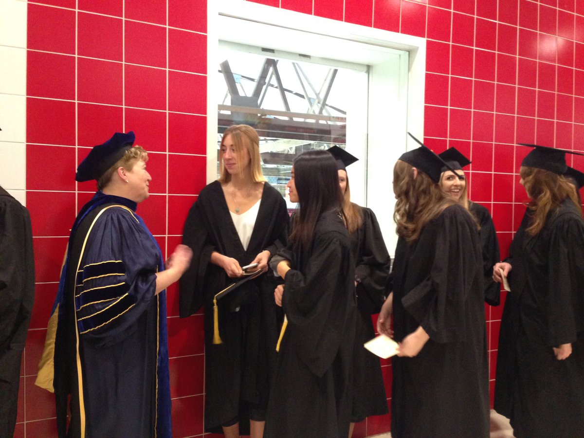 CornellUCOMM's tweet photo. .@CornellCALS Dean Boor talks with our graduates prior to today ceremony. #CU2016 https://t.co/SgYZ3ng3mk