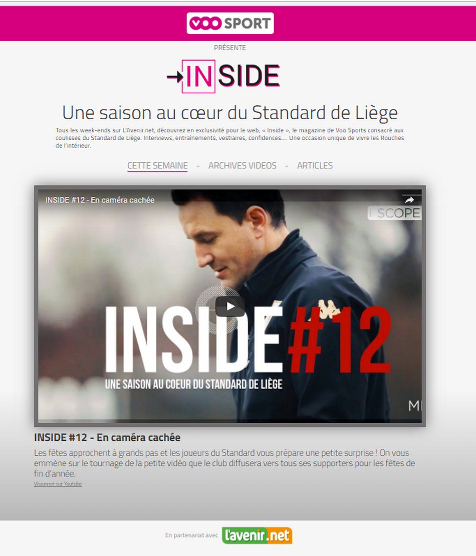 lavenir_sport's tweet photo. PRIMEUR WEB | Le mag de @VOOsport sur le @Standard_RSCL vous dévoile le making of de la carte de vœux des Rouches https://t.co/KtloZqAFDV https://t.co/7QapUKvfjh