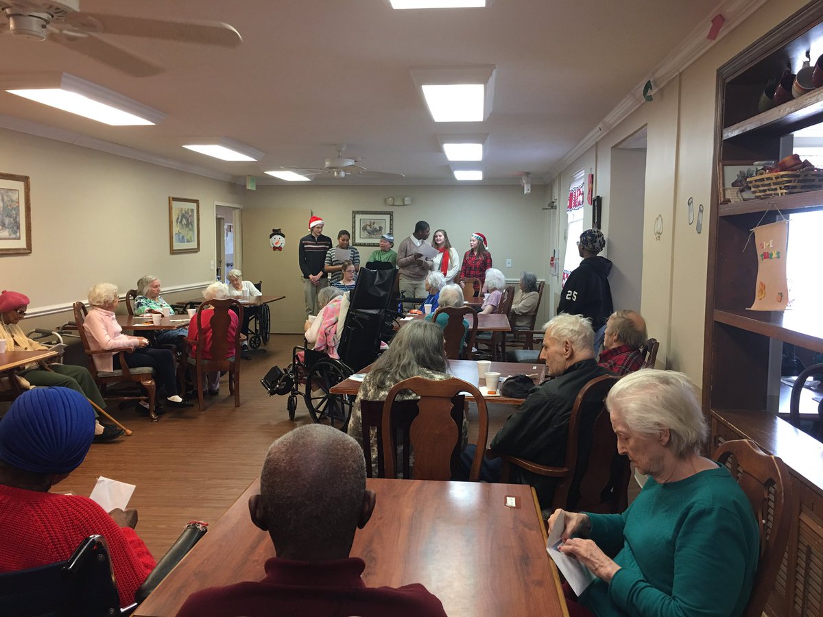 theatre club singing at the Clayton Alzheimer's home today!