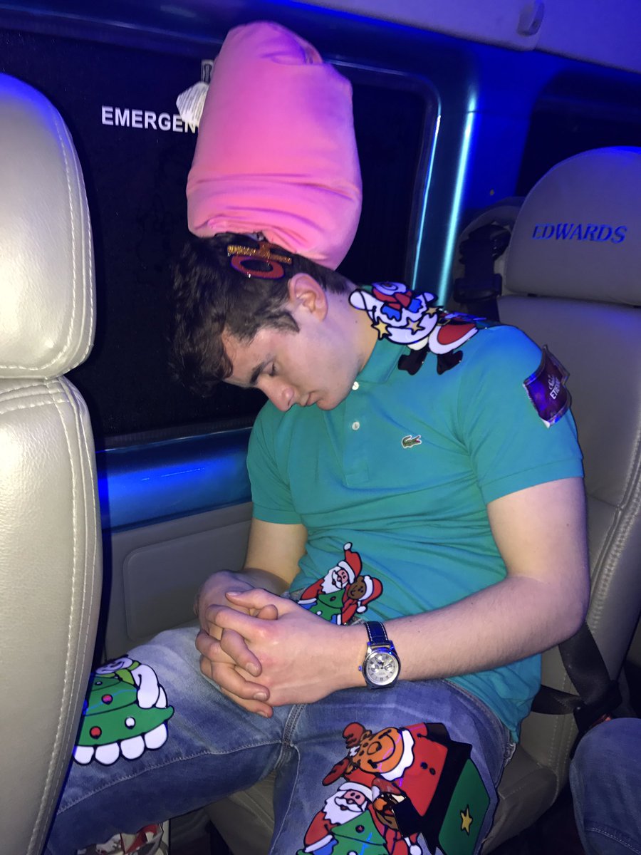 GwentHammers's tweet image. On the way back from a stressful match, but three points in the bag. Some people can sleep through anything #COYI ⚒