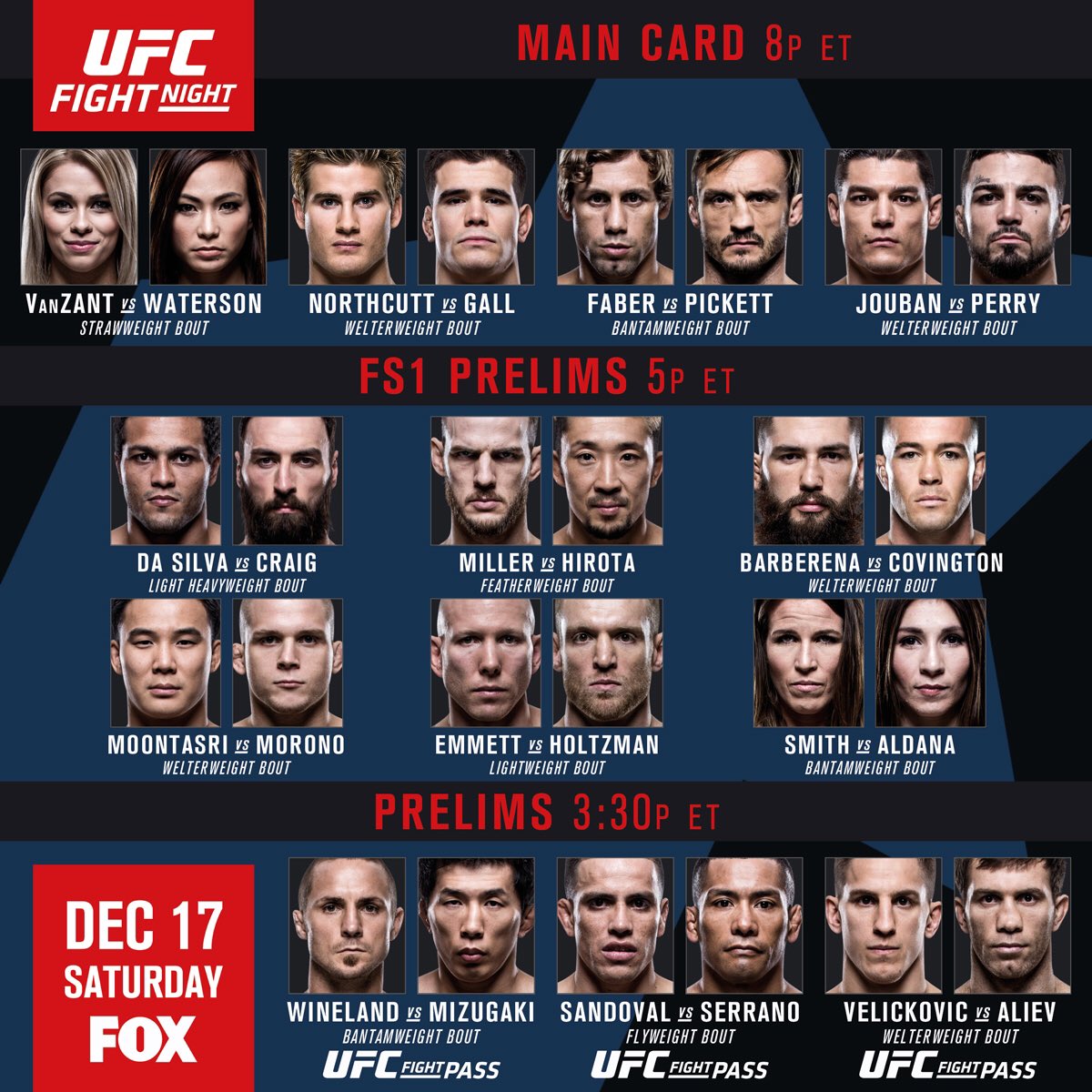 Ufc Fight Card Tonight 'UFC Fight Night 96 Lineker vs. Dodson' on