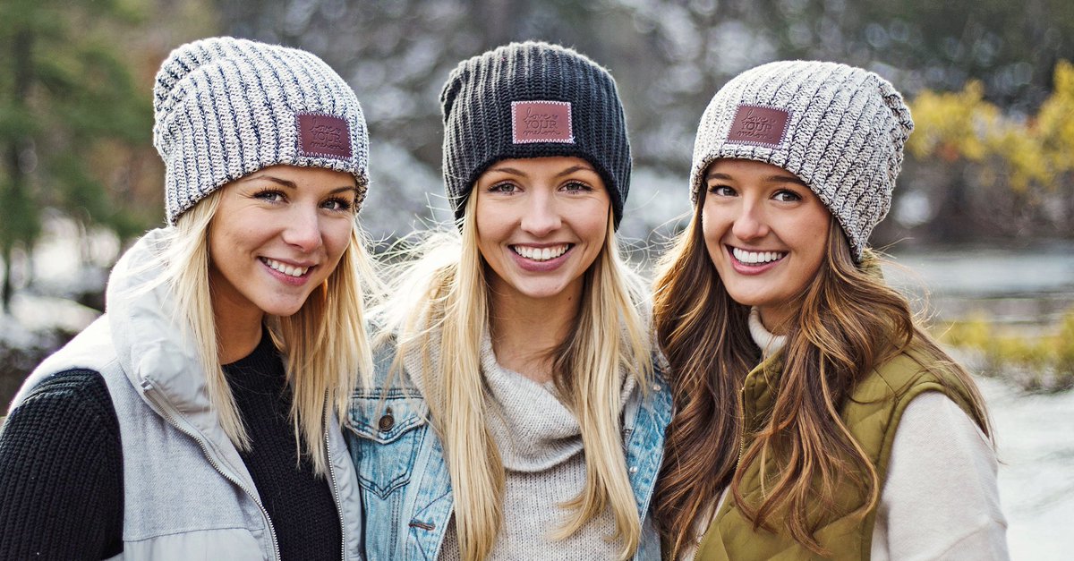 love your melon gray speckled beanie