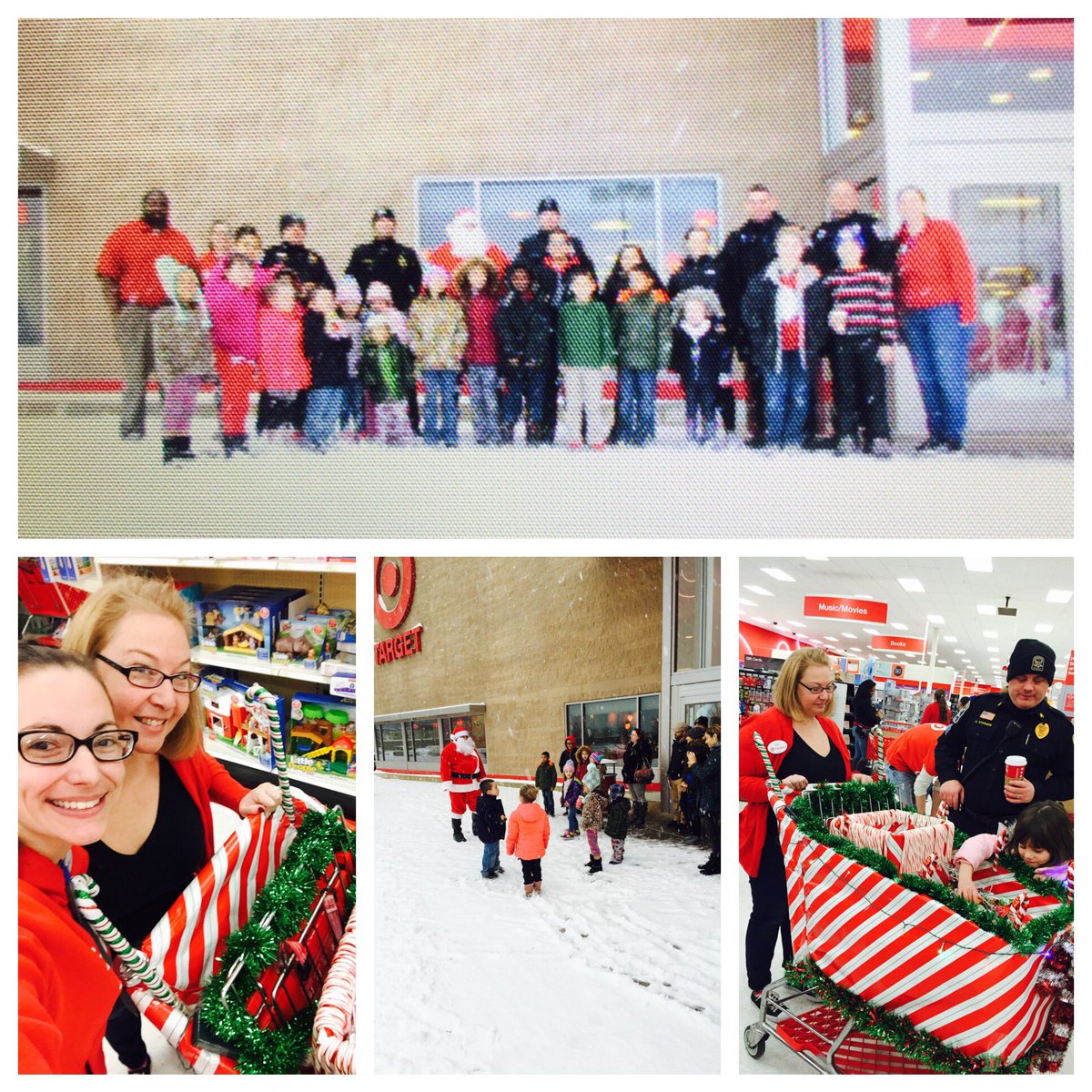 mbleakney56's tweet photo. A little snow couldn't keep these kids, cops and Santa from shopping! #shopwithacop #candycart #T2249 @sarahnold @Ecorreia80Erica https://t.co/XY5lS1Lz8r